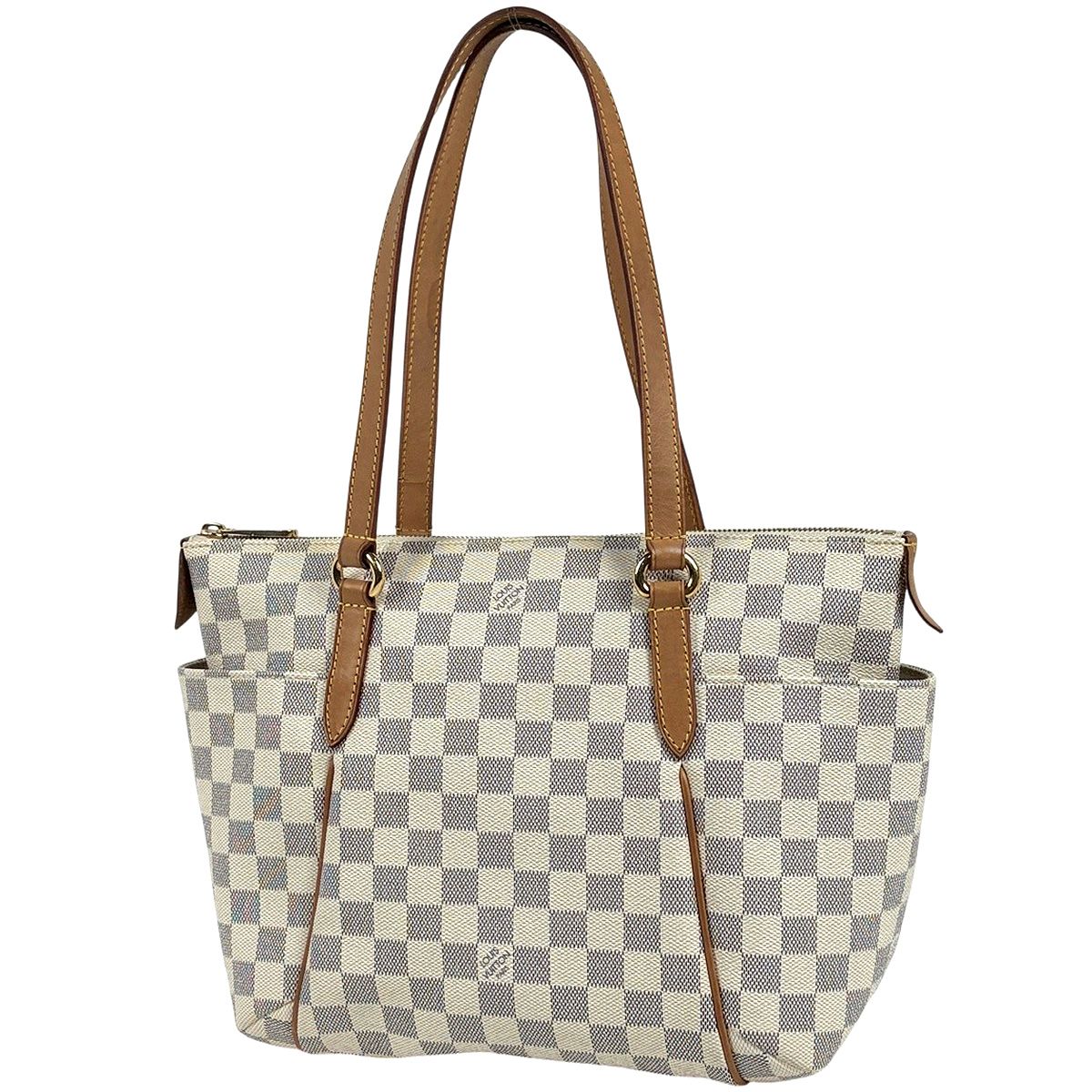 Louis Vuitton Totally PM Shoulder Bag Tote Damier Azur White