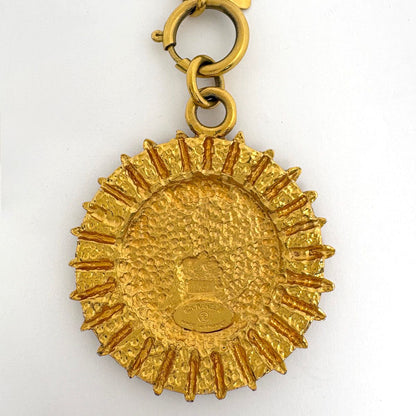 Chanel CC Logo Chain Necklace Long Coin Motif Gold Plated — view 2