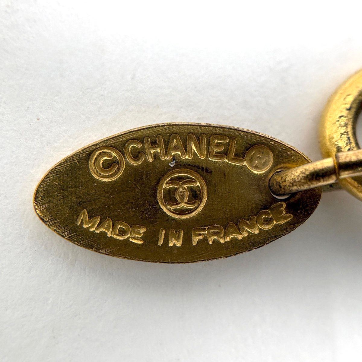 Chanel CC Logo Chain Necklace Long Coin Motif Gold Plated — view 5