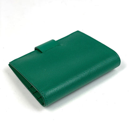 Prada Bifold Wallet Saffiano Leather Green — view 2