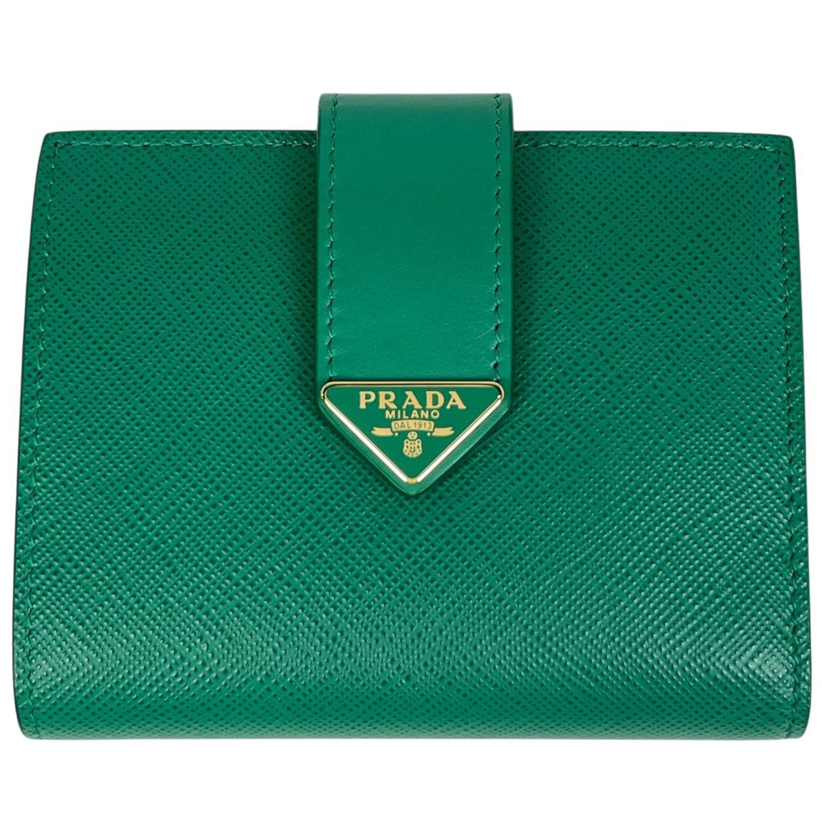 Prada Bifold Wallet Saffiano Leather Green