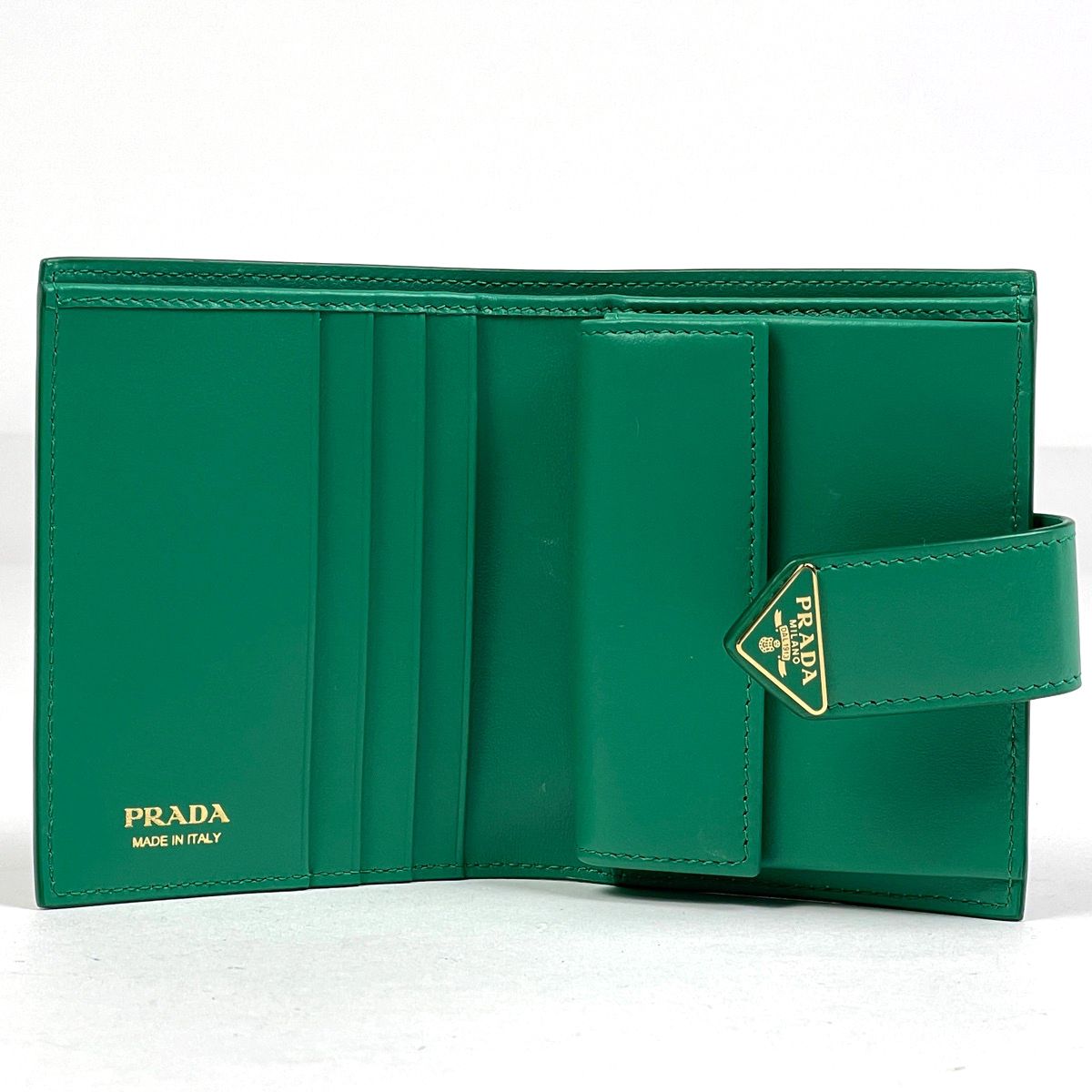Prada Bifold Wallet Saffiano Leather Green — view 7