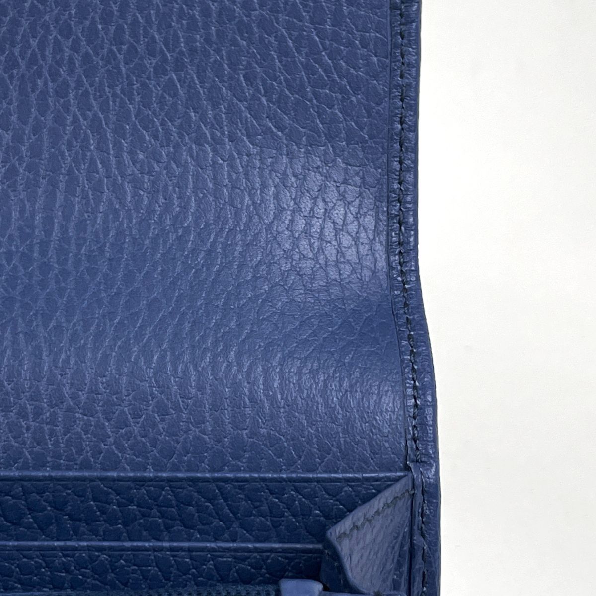 Gucci Interlocking Wallet Billfold Coin Purse Leather Blue — view 4