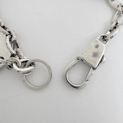 Gucci Logo Chain Bracelet Circle Plate 925 Sterling Silver — view 3