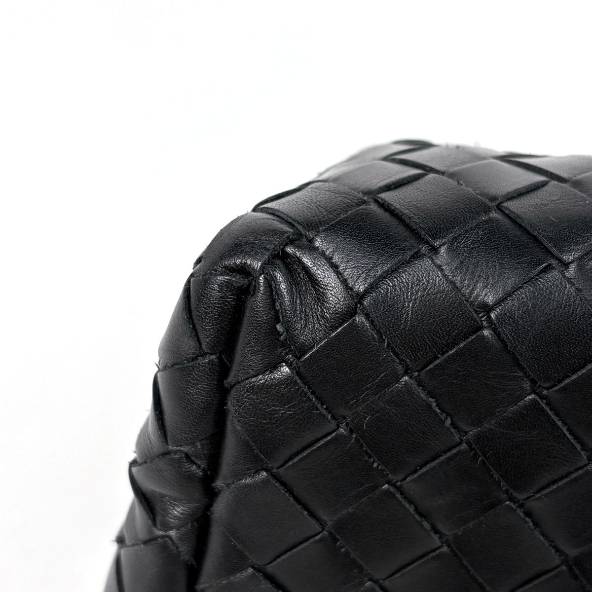 Bottega Veneta Intrecciato Small Rome Bag 2-Way Handbag Leather Black — view 3
