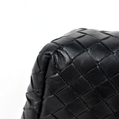 Bottega Veneta Intrecciato Small Rome Bag 2-Way Handbag Leather Black — view 3