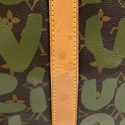 Louis Vuitton Keepall 50 Boston Bag Monogram Graffiti Khaki Brown — view 6
