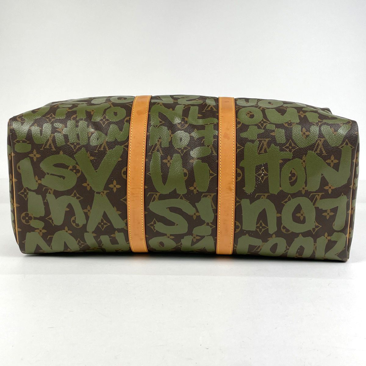 Louis Vuitton Keepall 50 Boston Bag Monogram Graffiti Khaki Brown — view 2