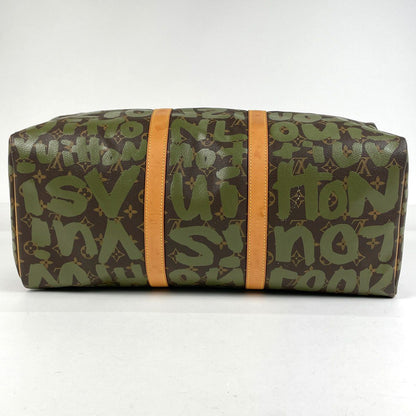 Louis Vuitton Keepall 50 Boston Bag Monogram Graffiti Khaki Brown — view 2