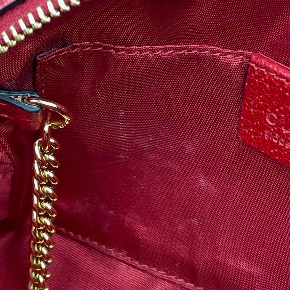Gucci Logo Shoulder Bag Tricolor Canvas Red Blue White — view 9