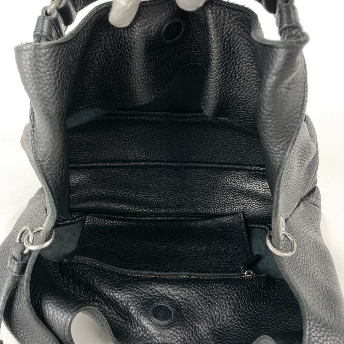 Bottega Veneta Intrecciato Shoulder Bag Leather Black — view 8