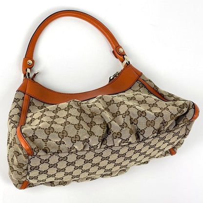 Gucci GG Pattern Shoulder Bag Canvas Beige Orange — view 2