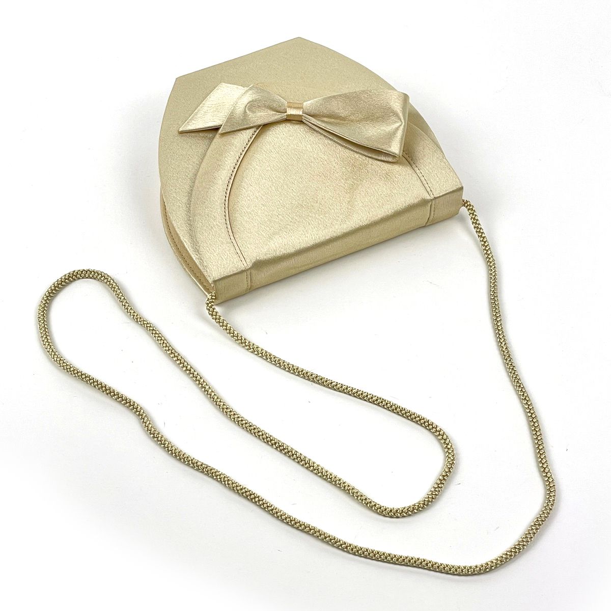 Saint Laurent Ribbon Shoulder Bag Satin Cream — view 6