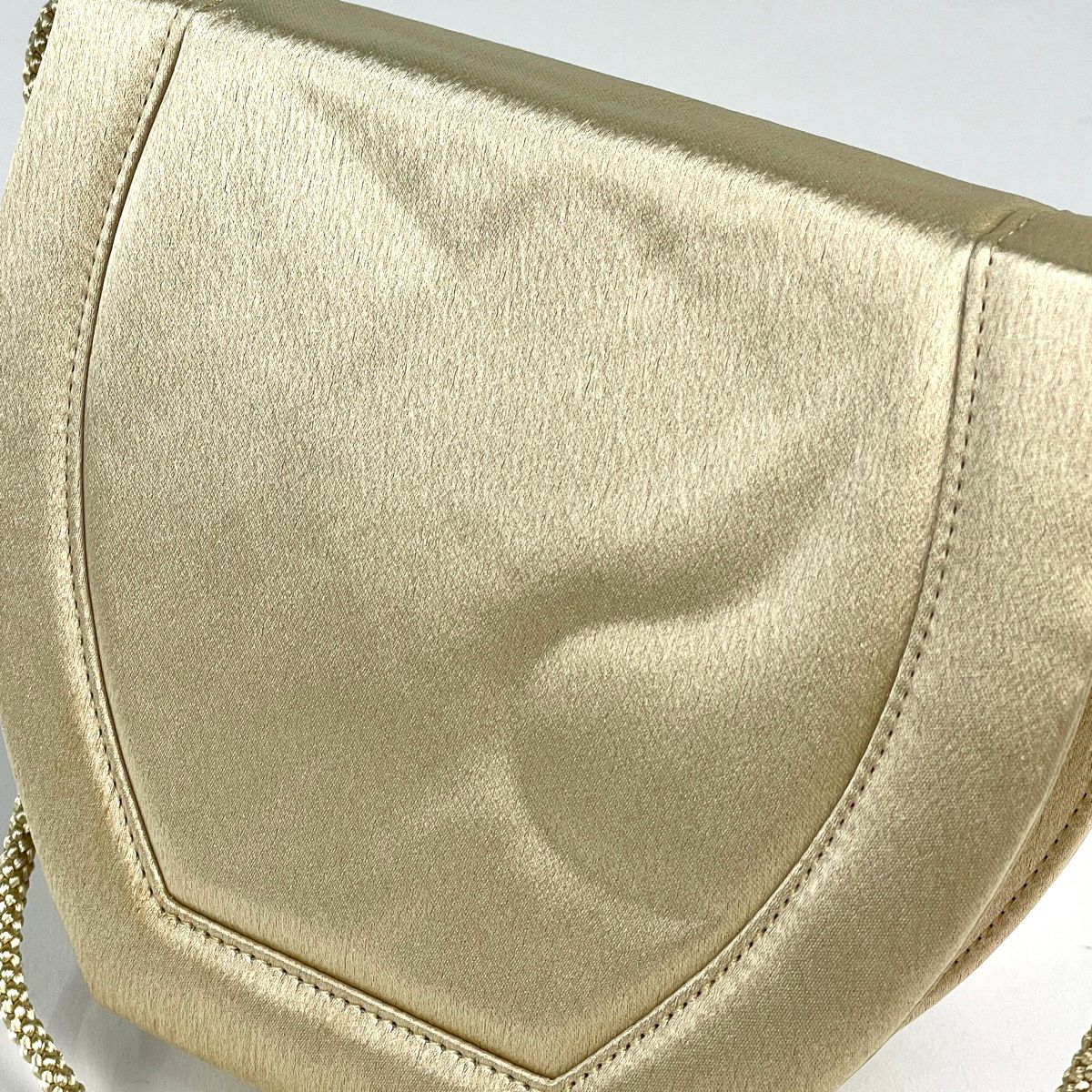 Saint Laurent Ribbon Shoulder Bag Satin Cream — view 5