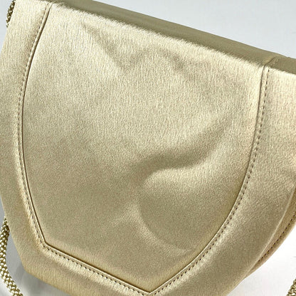 Saint Laurent Ribbon Shoulder Bag Satin Cream — view 5