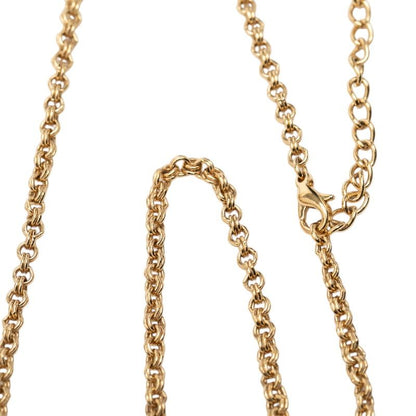 Dior CD Logo Necklace Gold Plated Rhinestone — view 5