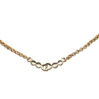 Dior CD Logo Necklace Gold Plated Rhinestone — view 4
