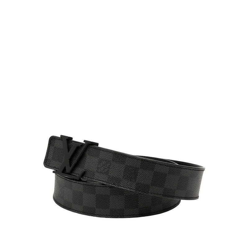 Louis Vuitton Damier Graphite Ceinture Initial 110 44 Black Gray Leather 1- Belt — view 2