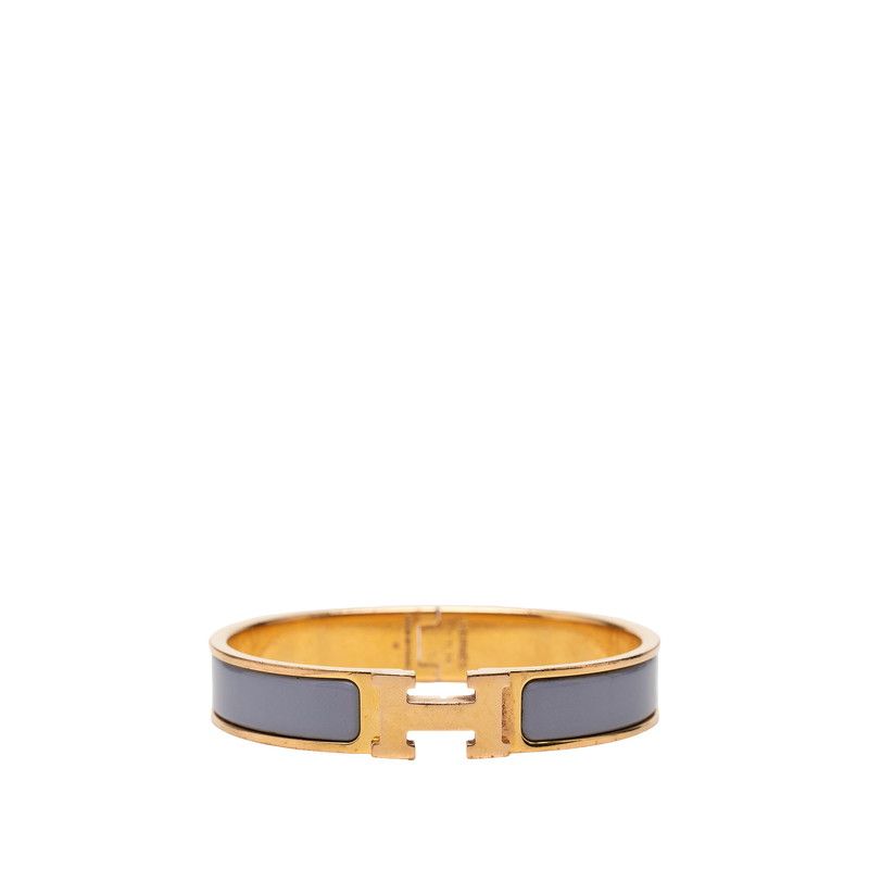 Hermes Click PM Bracelet Gold Light Purple Plated Enamel