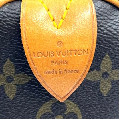 Louis Vuitton Speedy 35 Monogram Leather Brown Handbag Gold — view 4