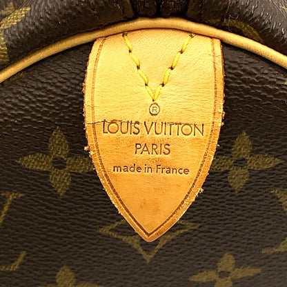 Louis Vuitton Keepall 45 Monogram Leather Brown Boston Bag Gold — view 4