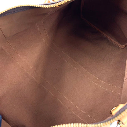 Louis Vuitton Keepall 45 Monogram Leather Brown Boston Bag Gold — view 3