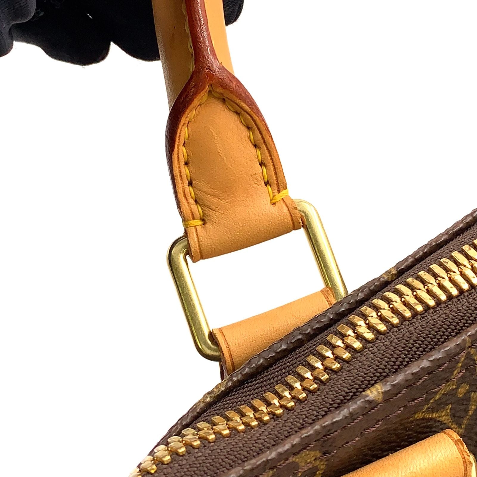 Louis Vuitton Keepall 45 Monogram Leather Brown Boston Bag Gold — view 7