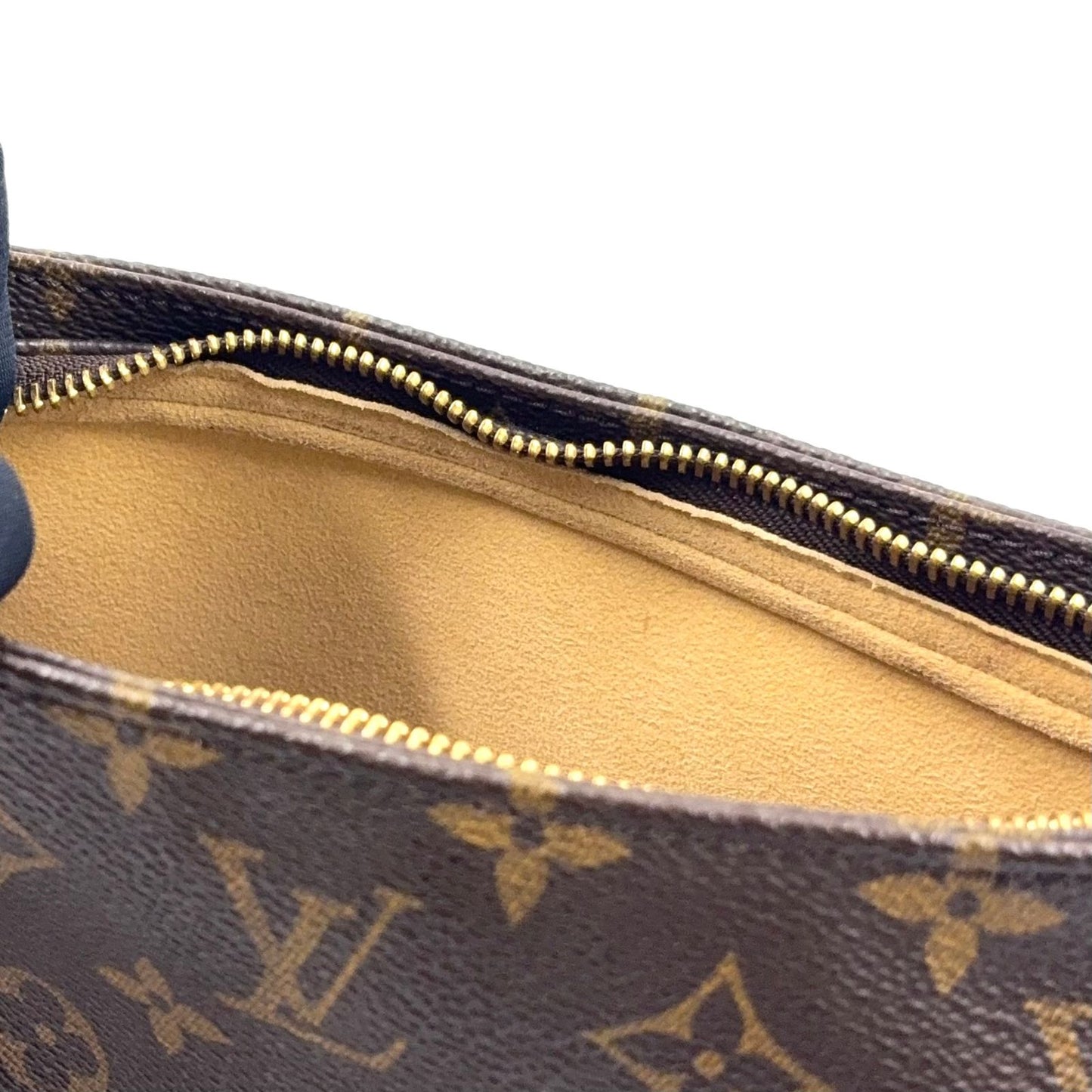 Louis Vuitton Looping MM Monogram Leather Brown Handbag Gold — view 9