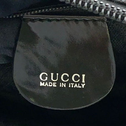 Gucci Bamboo 2-Way Shoulder Nylon Black Handbag Silver — view 4