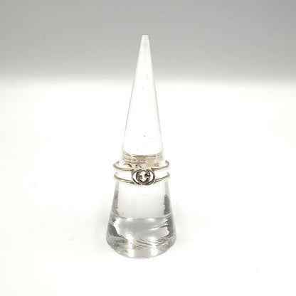 Gucci Interlocking Open Band Silver Ring — view 6