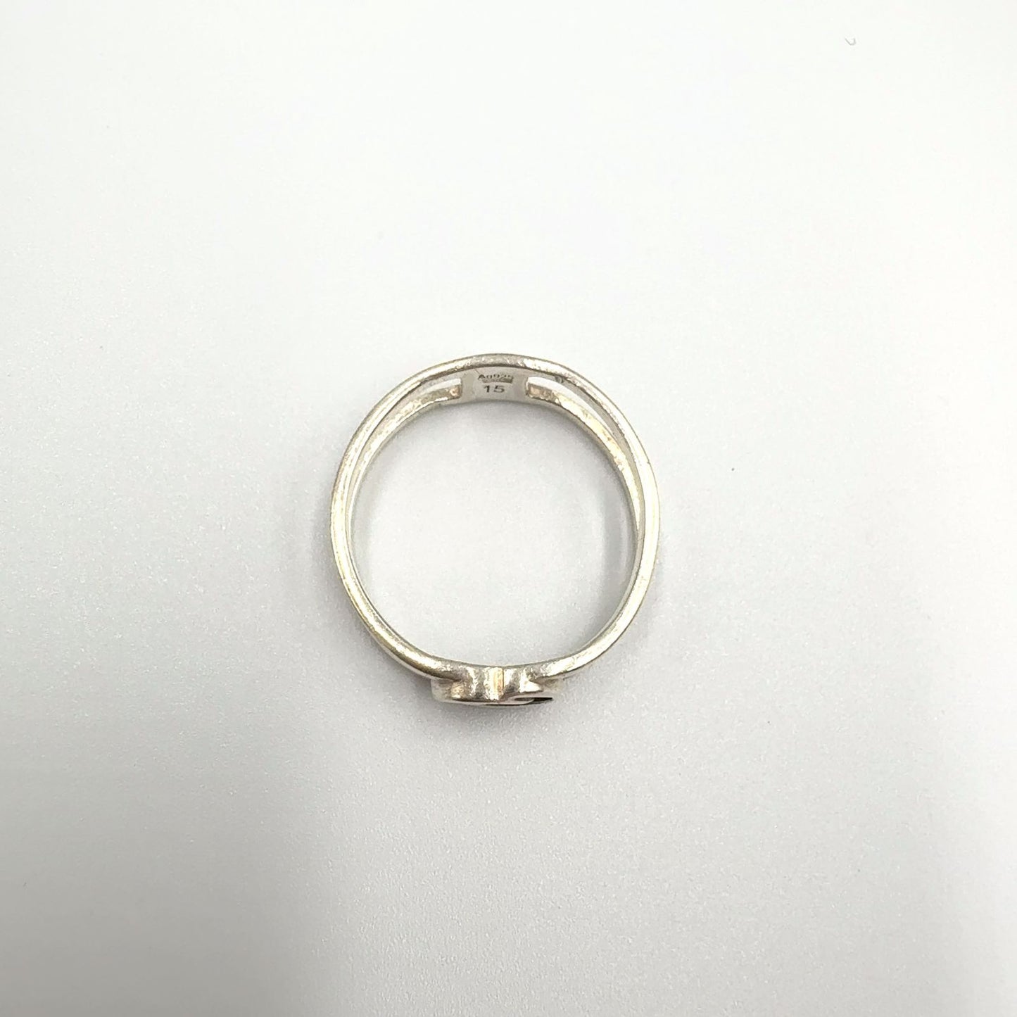 Gucci Interlocking Open Band Silver Ring — view 3