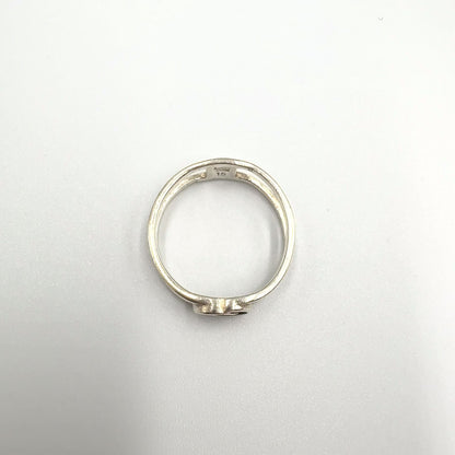 Gucci Interlocking Open Band Silver Ring — view 3