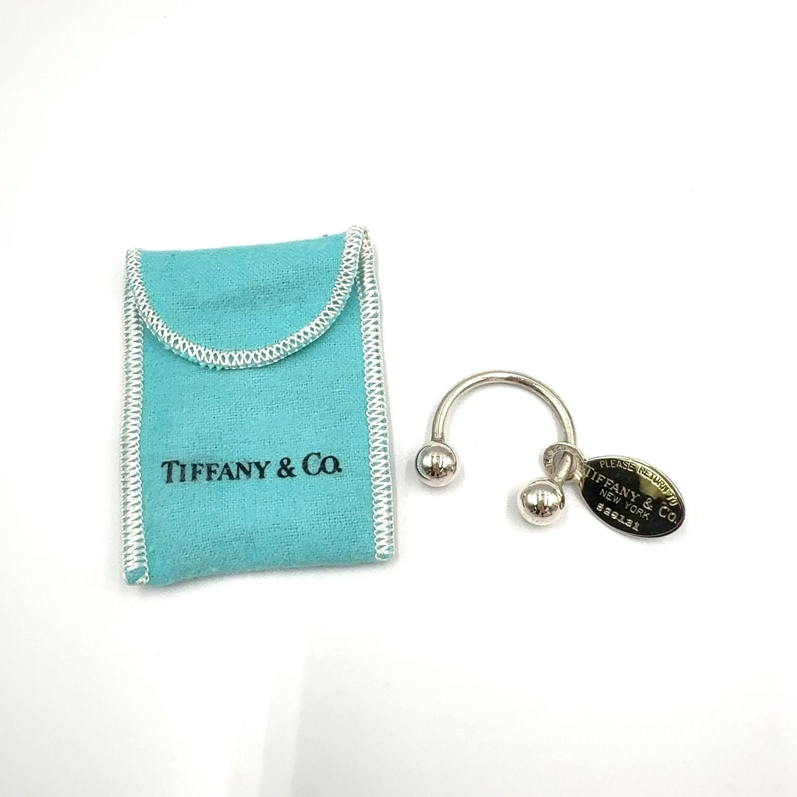 Tiffany & Co Return to Oval Silver Key Ring Key Holder — view 7