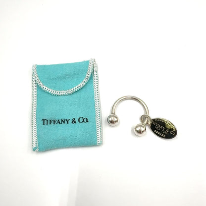 Tiffany & Co Return to Oval Silver Key Ring Key Holder — view 7