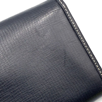 Louis Vuitton Portefeuille Sarah Cuir Utah Initials Leather Navy Wallet Gold — view 9