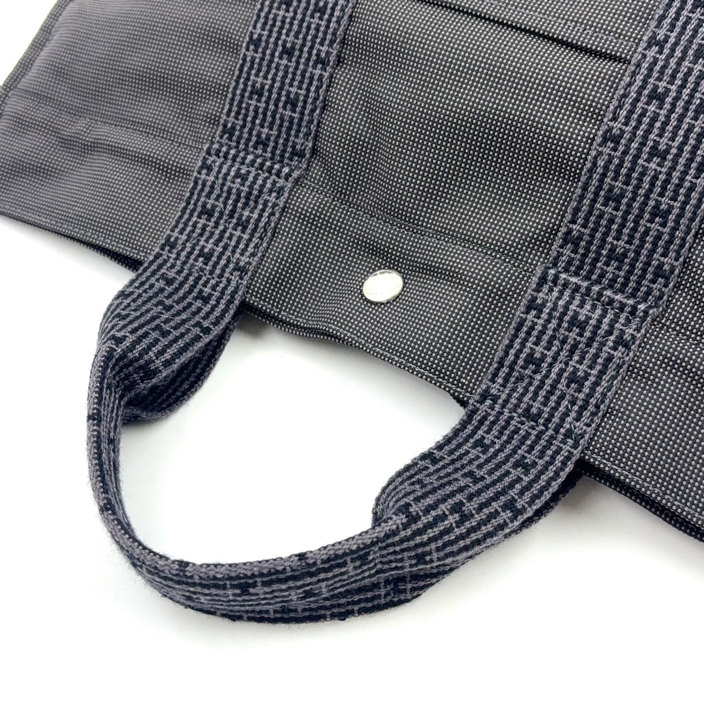Hermes Her Line Tote MM Canvas Black Silver — view 7