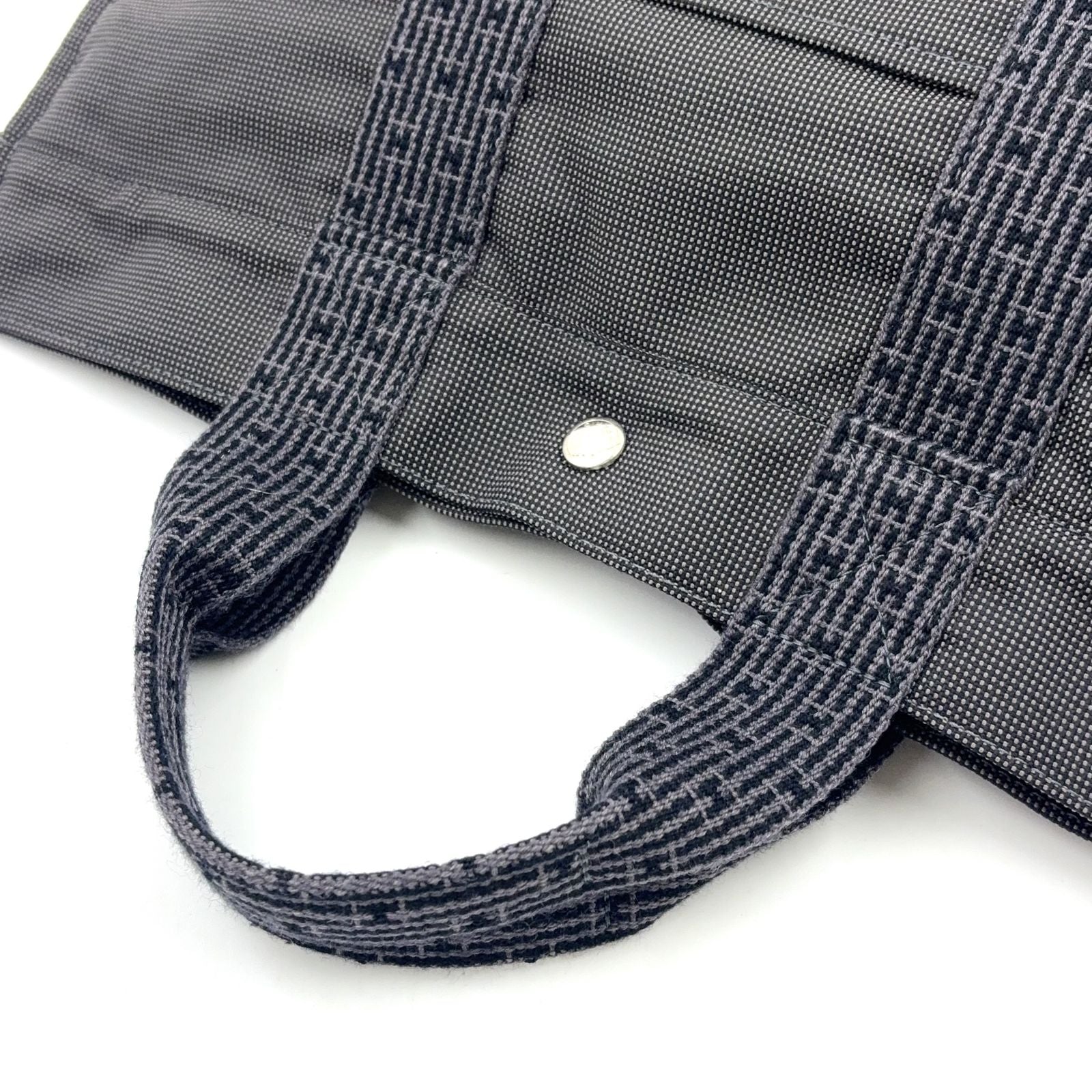 Hermes Her Line Tote MM Canvas Black Silver — view 7