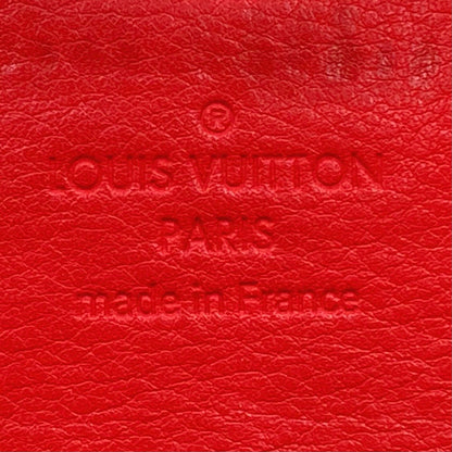 Louis Vuitton Portefeuille Iris Mahina Corail Leather Red Bifold Wallet Silver — view 3