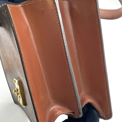 Louis Vuitton Concorde Monogram Key Leather Brown Handbag Gold — view 9
