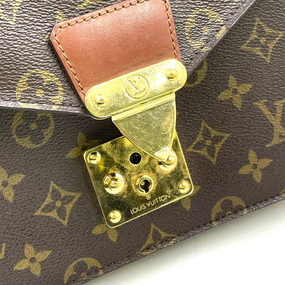 Louis Vuitton Concorde Monogram Key Leather Brown Handbag Gold — view 8