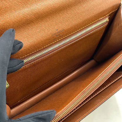 Louis Vuitton Concorde Monogram Key Leather Brown Handbag Gold — view 3