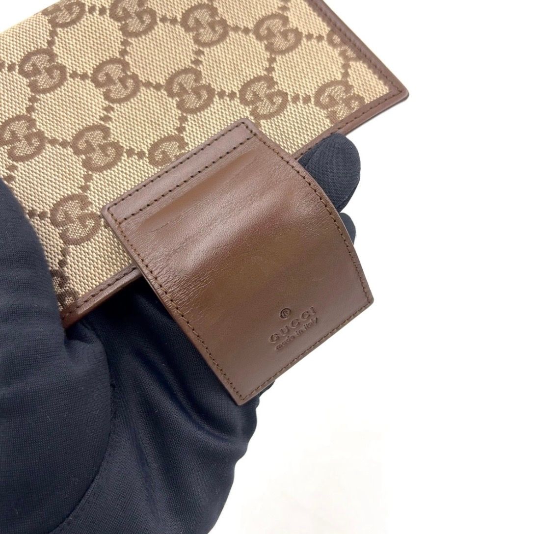 Gucci GG Canvas Leather Brown Notebook Cover Silver Agenda — view 7