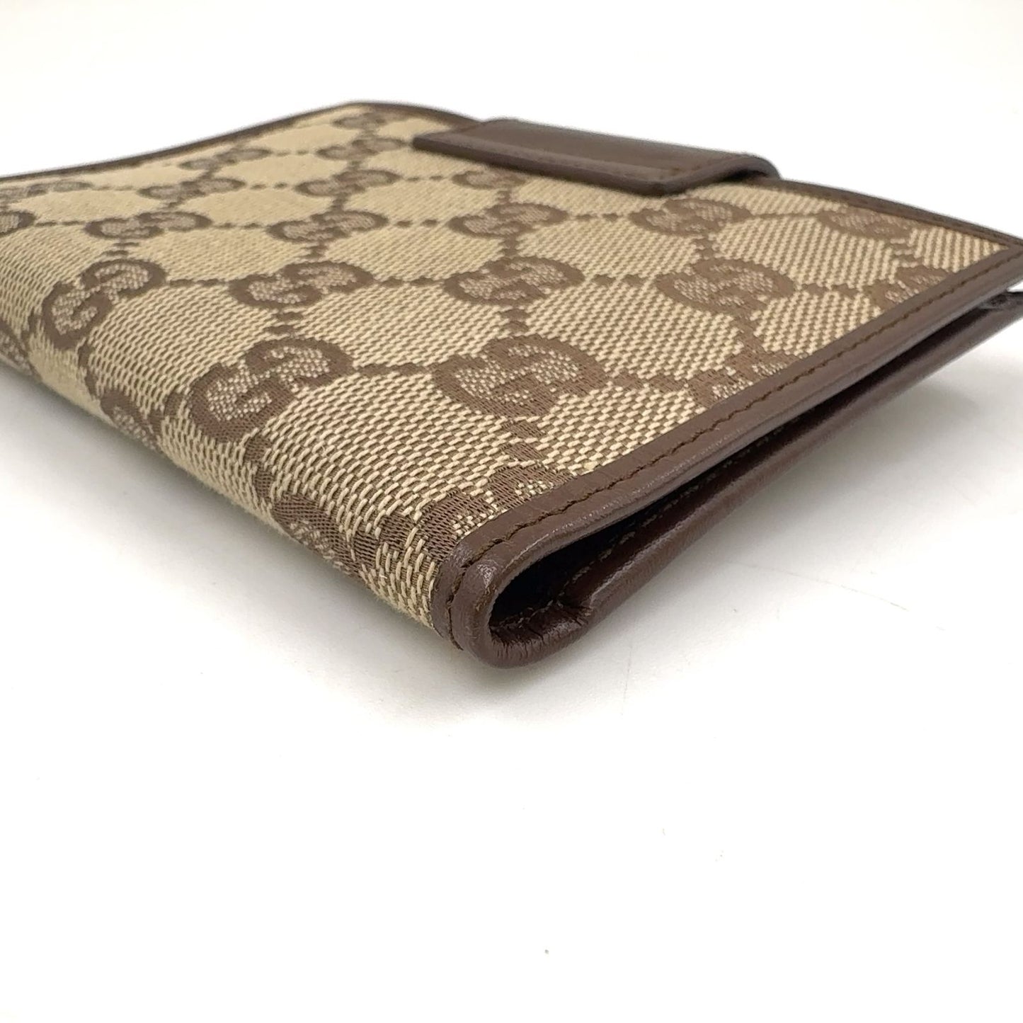 Gucci GG Canvas Leather Brown Notebook Cover Silver Agenda — view 6