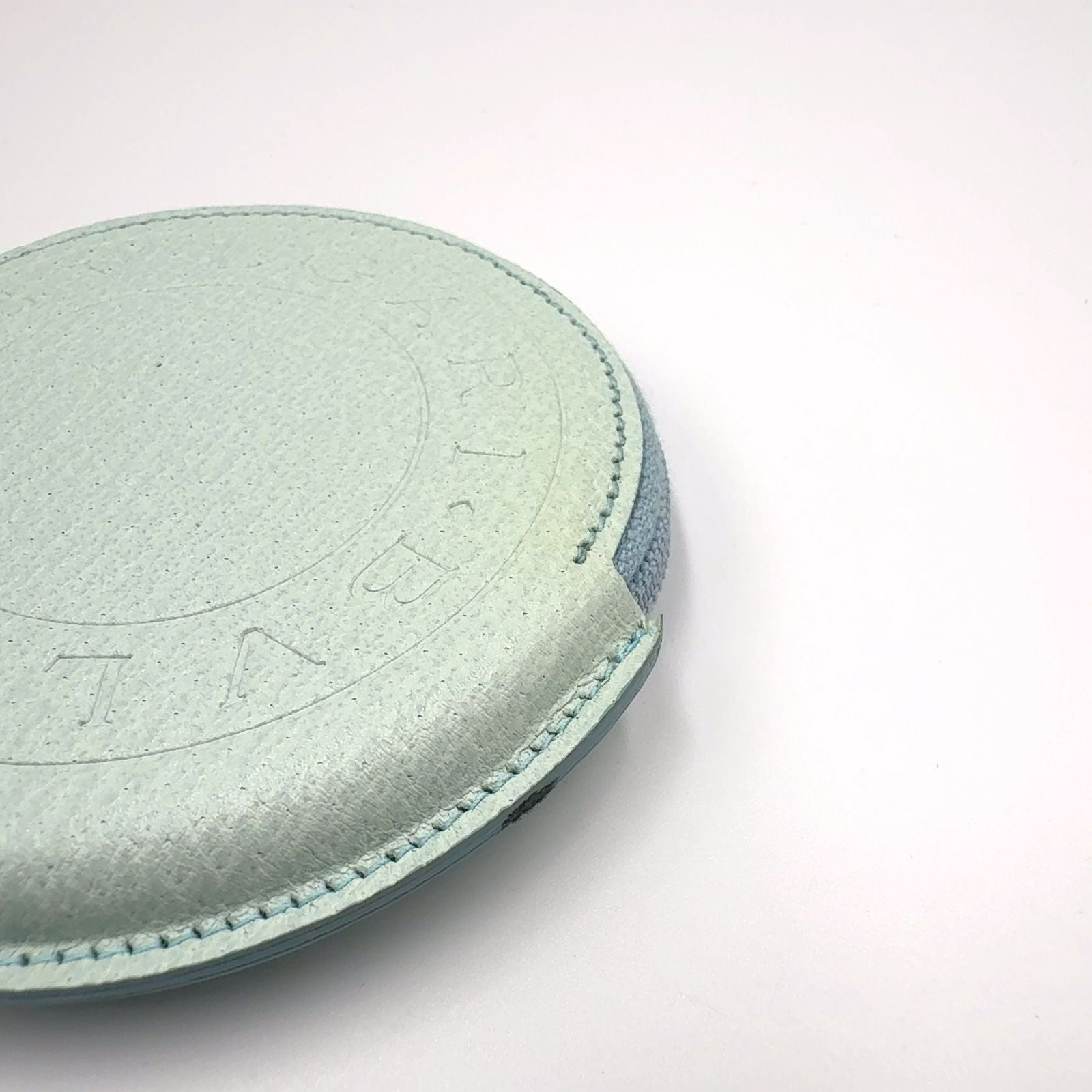 Bvlgari B-zero One Leather Light Blue Coin Case Silver — view 6