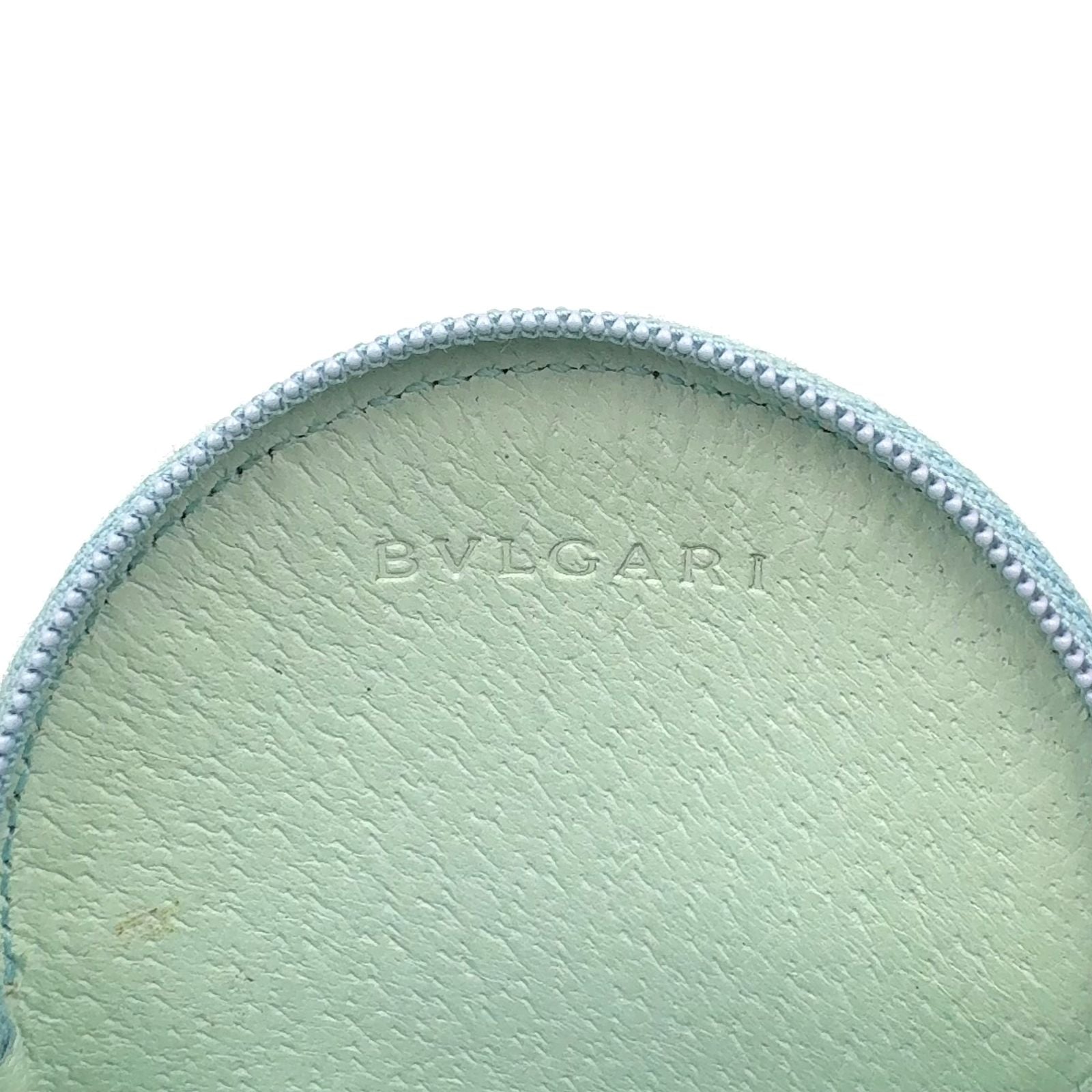 Bvlgari B-zero One Leather Light Blue Coin Case Silver — view 4
