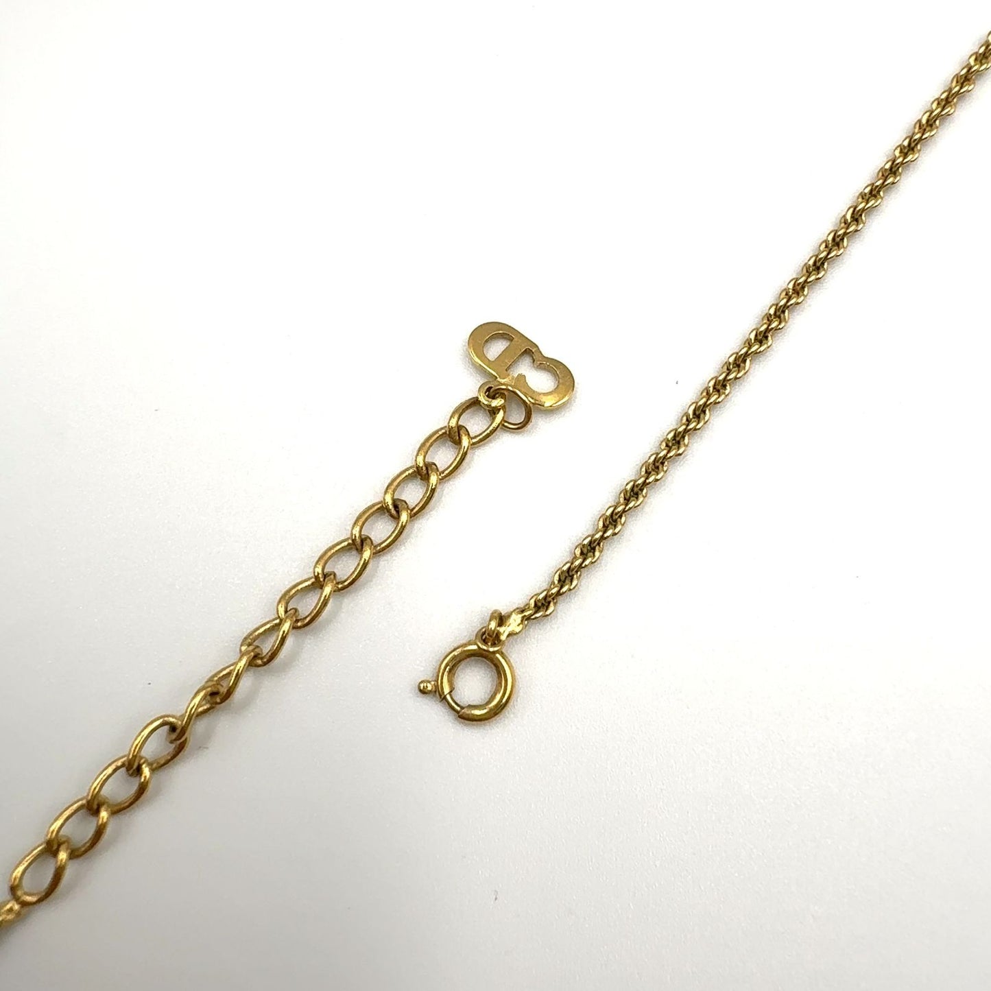 Dior CD Logo Round Gold Plated Necklace — view 8