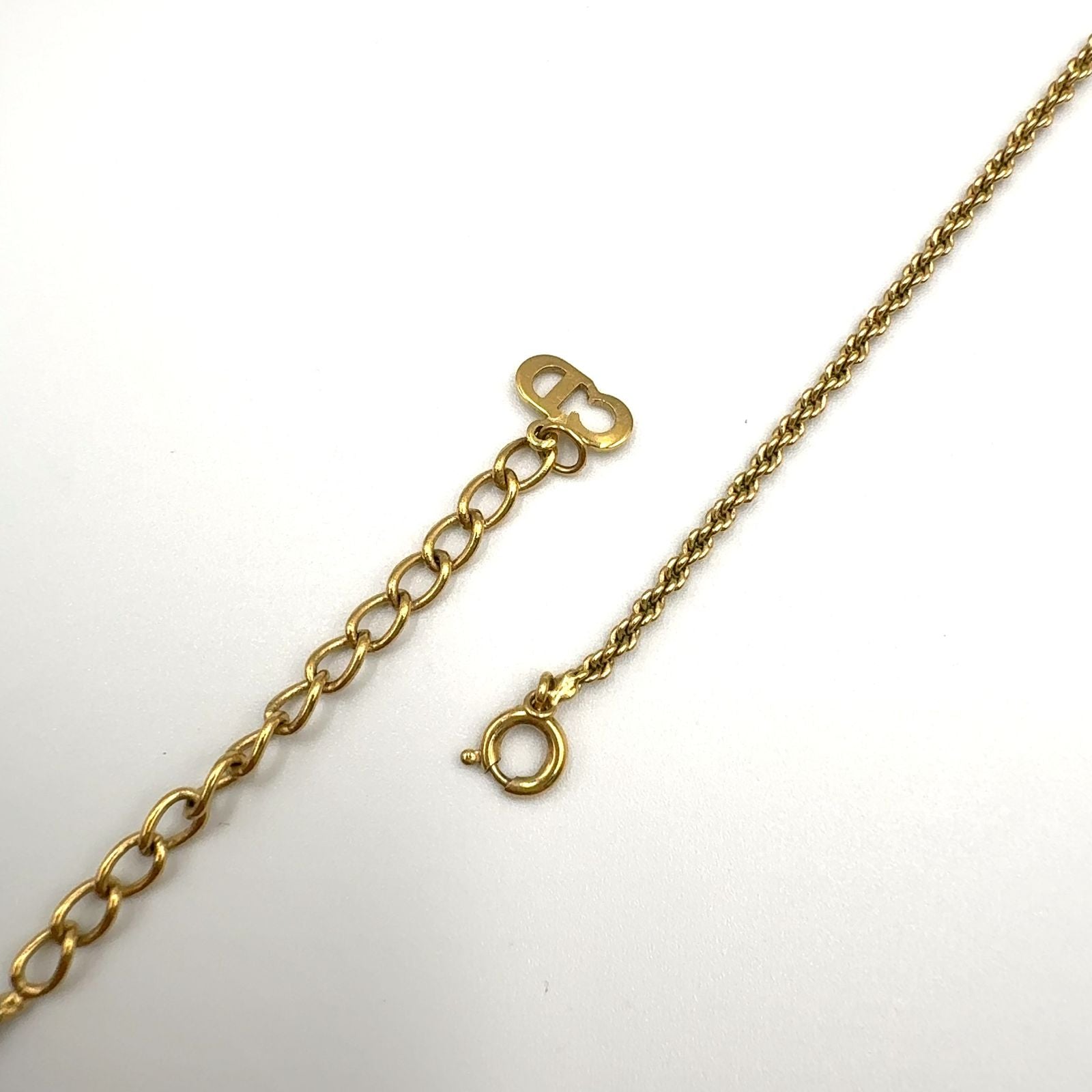 Dior CD Logo Round Gold Plated Necklace — view 8