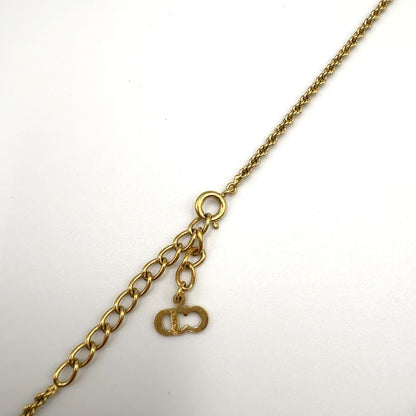 Dior CD Logo Round Gold Plated Necklace — view 7