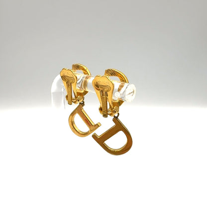 Dior CD Logo Swing Gold Plated Earrings — view 4