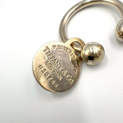Tiffany & Co Return to Oval Silver Key Ring Key Holder — view 3